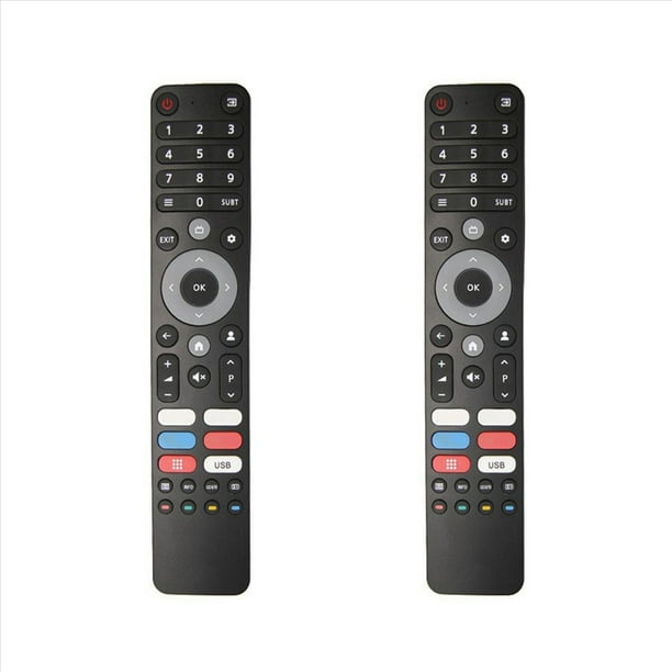 2X Mando A Distancia Universal para Televisores Inteligentes DEXP, , , para Varios Modelos, Infrarrojos