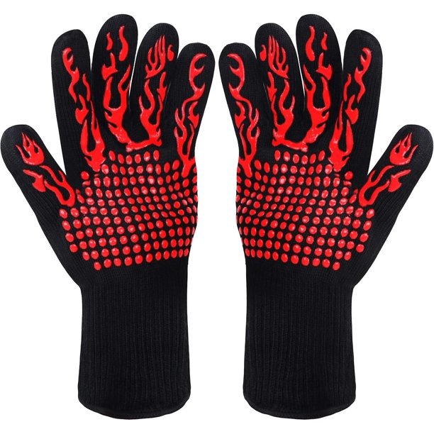 Guantes Para Barbacoa, Guantes Para Horno, Guantes De Silicona Antideslizantes Para Horno Resistentes Al Calor Hasta 800 C Certificado En407, Guantes De Silicona Para Barbacoa Para Cocinar Hornear Soldar Rojo Verde Cocina, Decoración y Otros