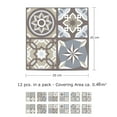thumbnail image 6 of Walplus Peel and Stick Backsplash Limestone Wall Tile Decals 12 Pcs 8" x 8", 6 of 8
