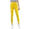 thumbnail image 3 of Women High Waist Yoga Leggings Athletic Workout Pants Color: Yellow Size: XXXXL, 3 of 8