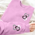 thumbnail image 2 of Felirenzacia Women’s Valentine Sweatshirt, Cute Heart Graphic Pullover Top for Love Season, Pink,M, 2 of 7