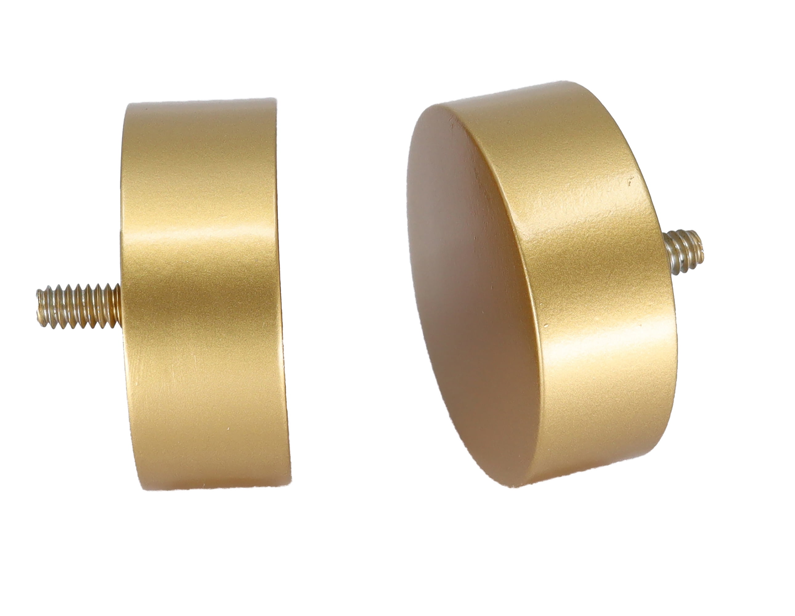 MERIVILLE 1-Inch Diameter Single Window Treatment Curtain Rod, Vico End Cap Finial (84"-120", Royal Gold with Gold Finial)