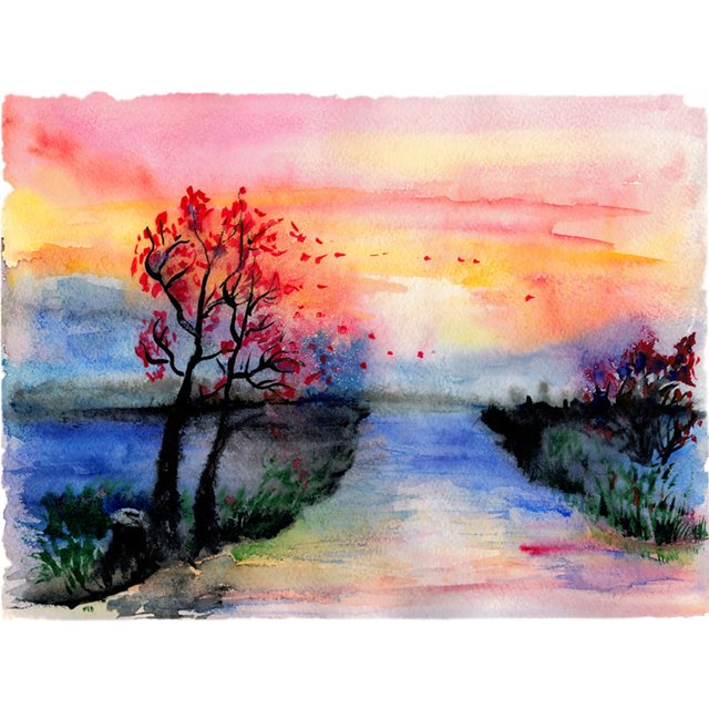 Taladro de pintura (DE2053) DIY 5D Mosaic River Path Kit de resina de diamantes de imitación redondo completo 45x60cm FLhrweasw Nuevo
