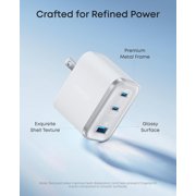 Anker Nano Charger, Ultra-Fast 70W Output 3-Port USB C Charger Block, Fast Charging, Compact and Stylish,