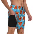 thumbnail image 2 of Honeii Cartoon Watermelon Print Men's Swim Shorts,Mens Swim Trunks,Breathable Mesh Beach Shorts for Swimming,Surfing, and Beach Activities-Medium, 2 of 6