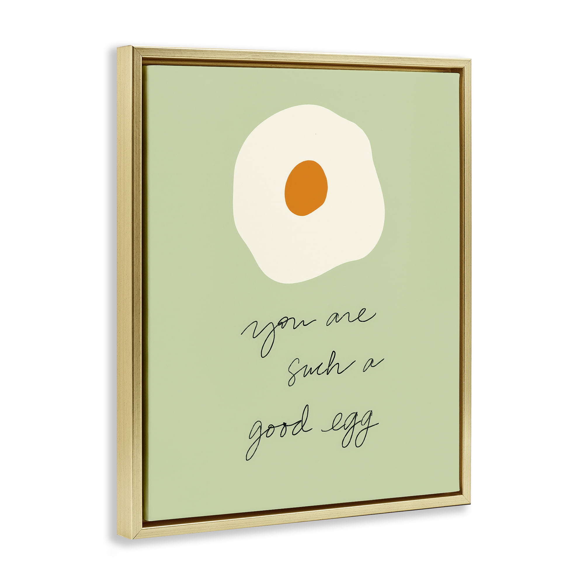 Stupell Industries You Are A Good Egg Gold Framed Floater Canvas Wall Art, design by SD Graphics Studio