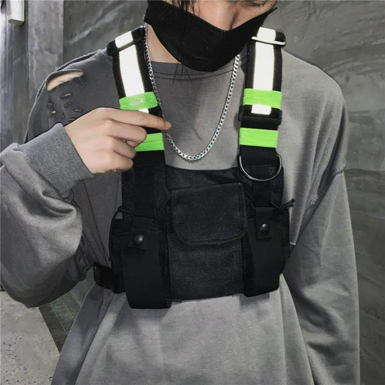 Streetwear Chest Bag Grey Tactical Chest Bag CYBER TECHWEAR 2025 - Main Image