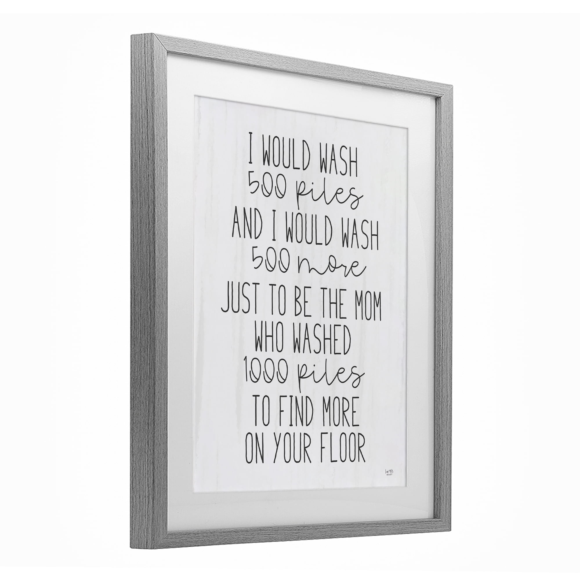 Stupell Industries Would Wash 500 Piles Gray Framed Print Under Glass, design by Lux + Me Designs
