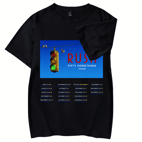 Rushs Merch Shirt Band 2026 New Tour Tshirt Fashion Print Tees For Women Men