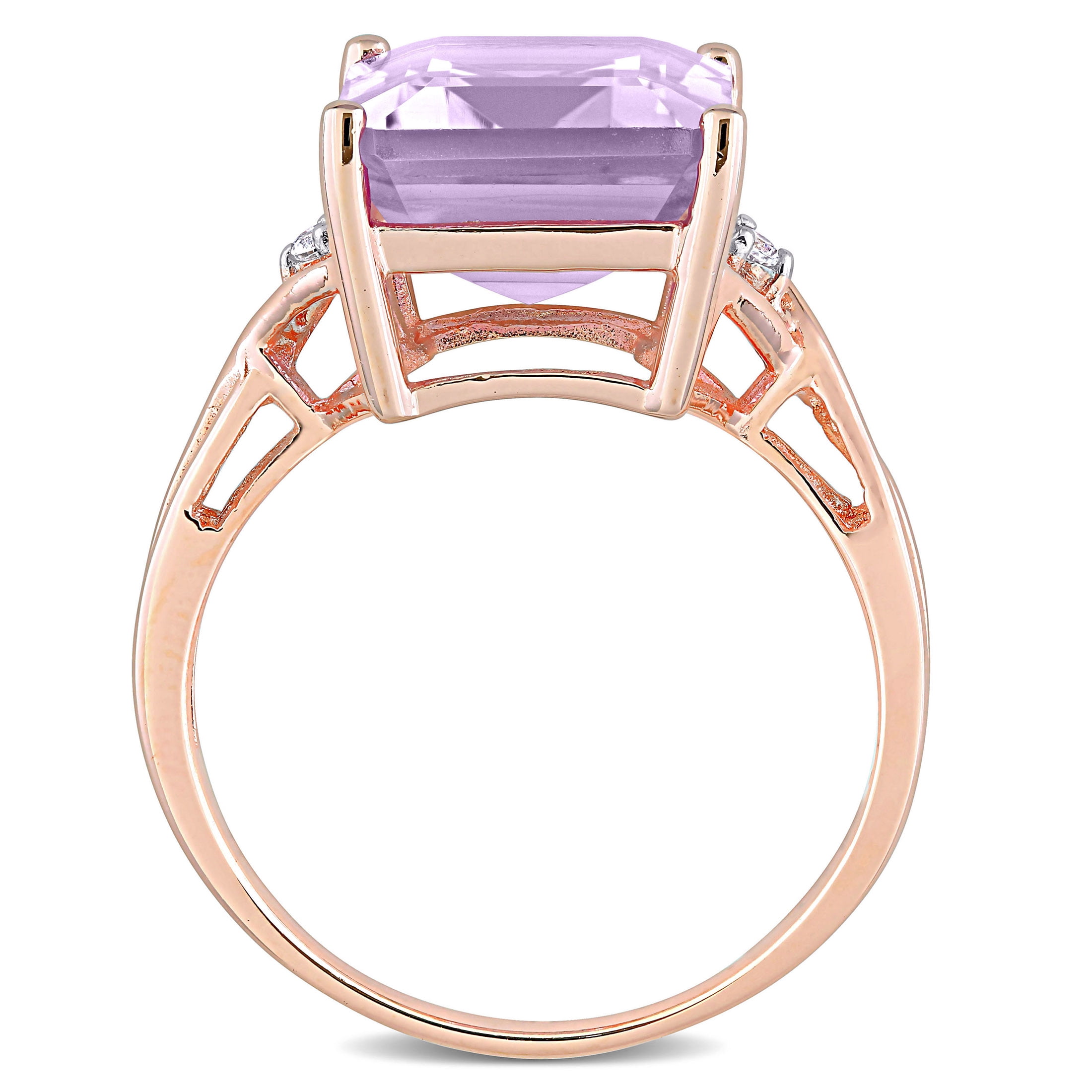 Everly Women's Amethyst and Topaz Rose Gold Plated Ring