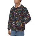 thumbnail image 3 of Honeii Basketball Print Hoodies for Men, Pullover & Full Zip, Breathable Zip up Hoodie, Sweatshirt-3X-Large, 3 of 5