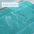 thumbnail image 3 of Juego de alfombras de baño LOCHAS, azul turquesa, suave, baño, 2 unidades, 3 of 7