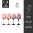 thumbnail image 4 of Viski Nouveau Wine Glasses for White and Red Wines, 22oz Set of 4, Moonrise, 4 of 5