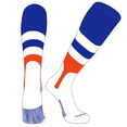 thumbnail image 1 of PEAR SOX OTC Baseball Softball Stirrup Socks (D, 7in) Royal, White, Orange (S), 1 of 3