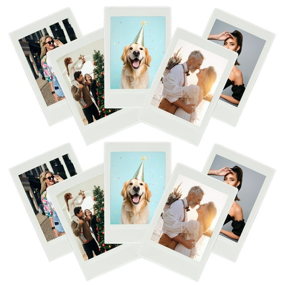 Uxcell Fridge Magnetic Frame, Mini Picture Frames Photo Frame Instant Film Small Picture Holder for Fujifilm Refrigerator White 10