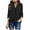 Black, variant on Chbgutlmr Tops for Women Long Sleeve Notched V Neck Business Casual Blouses Ruched Solid Color Work Shirts