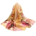 thumbnail image 2 of GZWYHT Silk Scarf,Scarves for Women Lightweight 160*50cm Women Flower Print Long Soft Wrap Scarf Simulation Silk Shawl Scarves Neck Scarf,Clearance,Womens Scarves Pink, 2 of 2
