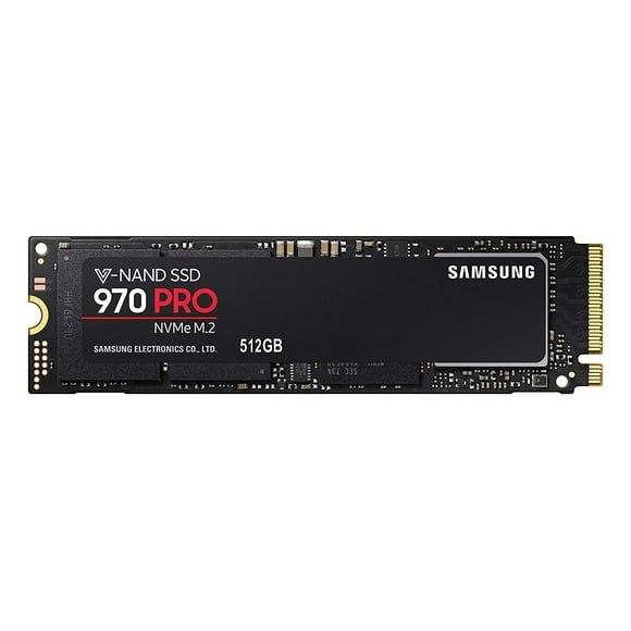 Samsung 970 PRO SSD 512GB - M.2 NVMe Interface Internal Solid State Drive with V-NAND Technology (MZ-V7P512BW), Black/Red