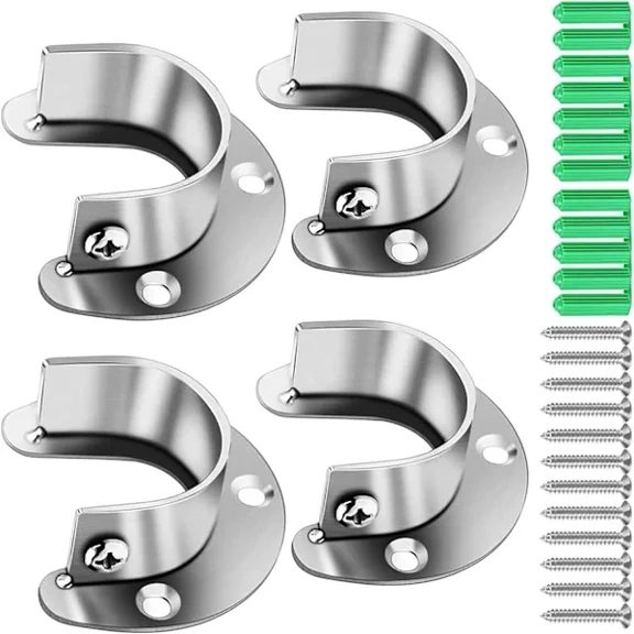 U-shaped post bracket set, 304 stainless steel U-post base clamps