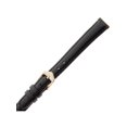 thumbnail image 2 of Gilden Ladies Water-Resistant Oilskin 10-14mm Leather Watch Band MSW63 (12mm End Width, Long Length, Black, Gold-Tone Buckle), 2 of 3
