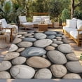 thumbnail image 2 of 5' x 7' Outdoor Rug, Pebble Stone Outdoor Washable Rug Large Floor Carpet, Modern Minimalist Nature Art Aesthetics Non Shedding Area Rug for Outside Patio RV Porch Deck Balcony Camping Living Room, 2 of 9