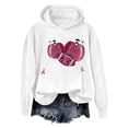 thumbnail image 2 of VBARHMQRT Cute Sweatshirts Cancer Shirts for Women Long Sleeve Cancer Awareness Shirt Ribbon Pattern Hooded Sweatshirts, 2 of 4