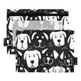 thumbnail image 2 of 2 Pack Pencil Pouch for 3 Ring Binder Smooth Zipper Folders with Pockets Clear Window Pencil Case Black White Dog Face, 2 of 6