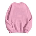 thumbnail image 4 of SMihono Paris Letter Print Sweatshirt for Women Oversized Trendy Comfy Crewneck Sweatshirts Casual Graphic Pullover Tops Unisex Pink 8, 4 of 5
