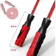 thumbnail image 3 of Cuerda de saltar de algodón ajustable con peso para mujeres, adultos y niños, ideal para ejercicios atléticos y de fitness (rosa), 3 of 5