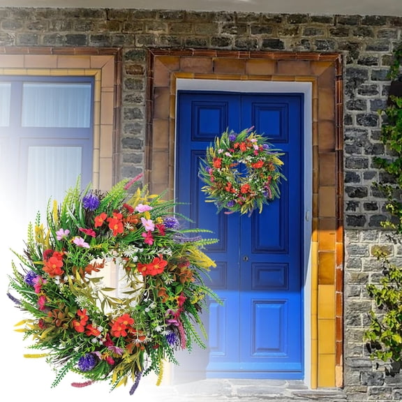 Spring And Summer Wreath Decoration Water Wreath Home Decoration Wreath Door Hanging Rattan Atmosphere Decoration.
