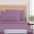 thumbnail image 4 of Mainstays Cotton Rich Extra Soft Jersey Bed Sheet Set, Queen, Lilac Bloom, 4 Pieces, 4 of 8