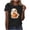 01#Black Halloween Tops, variant on Htigea Women's Crew Neck Short Sleeve Tshirts Cotton Daisy Graphic Tees Lightweight Summer Casual T-Shirts Outdoor Active Tops White,L
