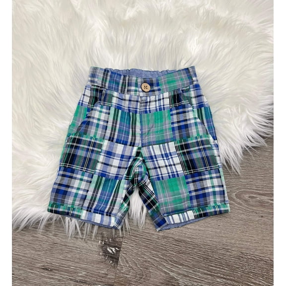 FORE!! Green  Blue Plaid Shorts
