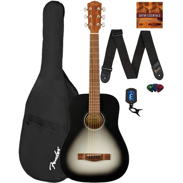 Guitarra acústica Fender FA-15 escala 3/4 para niños con accesorios