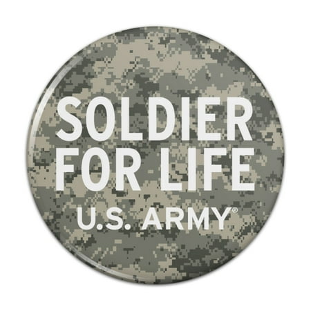 

U.S. Army Soldier for Life Kitchen Refrigerator Locker Button Magnet