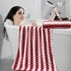 thumbnail image 5 of Juego de toallas de baño de terciopelo de algodón de 3 piezas, negro, 35x25x5cm, toallitas suaves y absorbentes, tamaño grande para cubrir todo el cuerpo, secado rápido, apilable, textura, 5 of 5