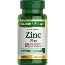 Nature’s Bounty Zinc, Immune Support, Dietary Supplement, 50 mg, 100 Caplets