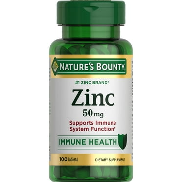 Nature’s Bounty Zinc, Immune Support, Dietary Supplement, 50 mg, 100 Caplets