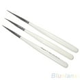 thumbnail image 3 of Fairnull 3Pcs Acrylic Nail Art Brush Liner Painting Drawing Pen Manicure Tool Set Kit, 3 of 6