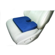Essential Medical Supply Sloping Bucket Seat Car Cushion with Coccyx Cut Out with Navy Cover