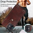 thumbnail image 6 of Necklace Crossbody Case for iPhone 12 Mini,PU Leather Wallet Lanyard Case Cover with Card Holder Adjustable Detachable Anti-Lost Neck Strap Case for iPhone 12 Mini,5.4",Brown, 6 of 12