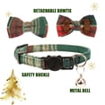 thumbnail image 3 of Mumup 1/2Pcs Christmas Cat Collar with Bow Tie Flower Sailor Bowtie Breakaway Safety Detachable Plaid Kitten Cats Pet Cute B Sailor Bow from 7" to 11", width 0.4", 3 of 4