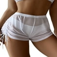 thumbnail image 1 of EIMELI Short de Bain Transparent pour Femmes Bas de Bikini en Maille Short de Plage Transparent, 1 of 3