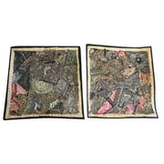 Mogul Decorative Throw Cushion Cover Patchwork Sequin Embroidered Beaded Indian Handmade Pillow Cover 16x16
