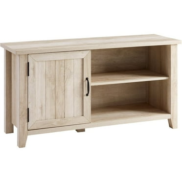 Woven Paths Sliding Farmhouse Barn Door Tv Stand For Tvs Up To 65 Stone Grey Com Sliding Farmhouse Barn Door Tv Stand, Threshold Sliding Door Tv Stand