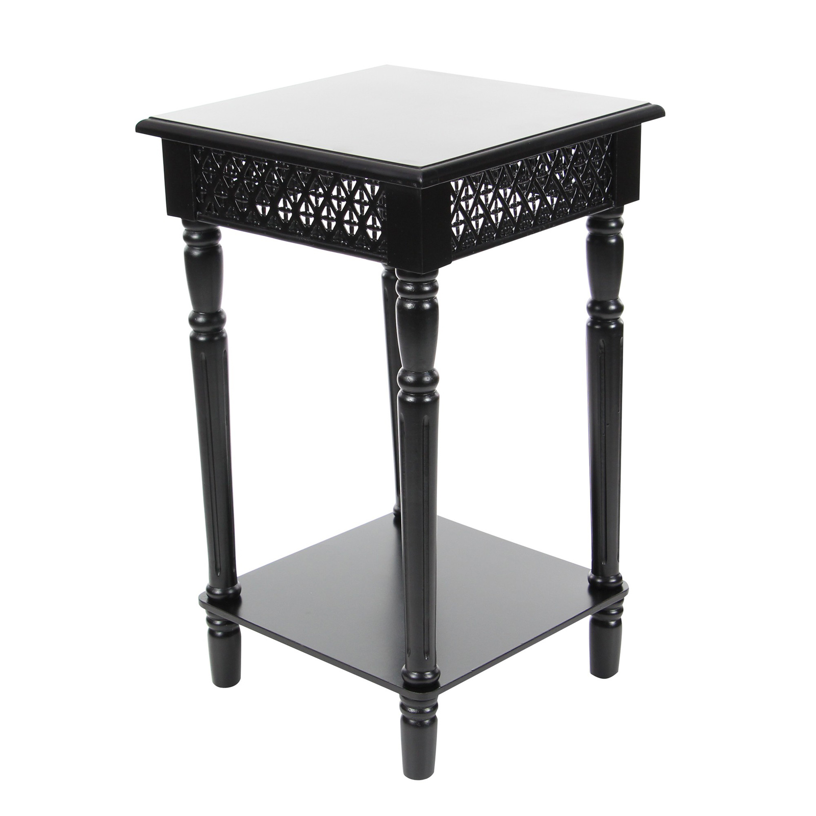 Urban Designs California Collection Wood Square Side Table Black