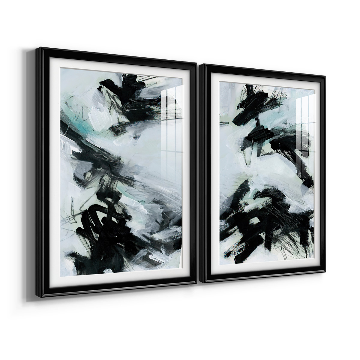 Wexford Home Ocean Current I Premium Framed Print, 22.5" x 30.5" - Ready to Hang, Black (Set of 2)
