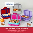 thumbnail image 5 of Bentgo Kids Snack - 2 Compartment Leak-Proof Bento Box Container for Snacks and Small Meals, Easy-Open Latch, Dishwasher Safe, BPA-Free for School, Daycare, & Sports - Ideal for Ages 3+ (Red/Royal), 5 of 9