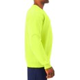 thumbnail image 2 of Jerzees Men's Navy Adult Crew Sweatshirt, Safety Green, Medium, 2 of 5