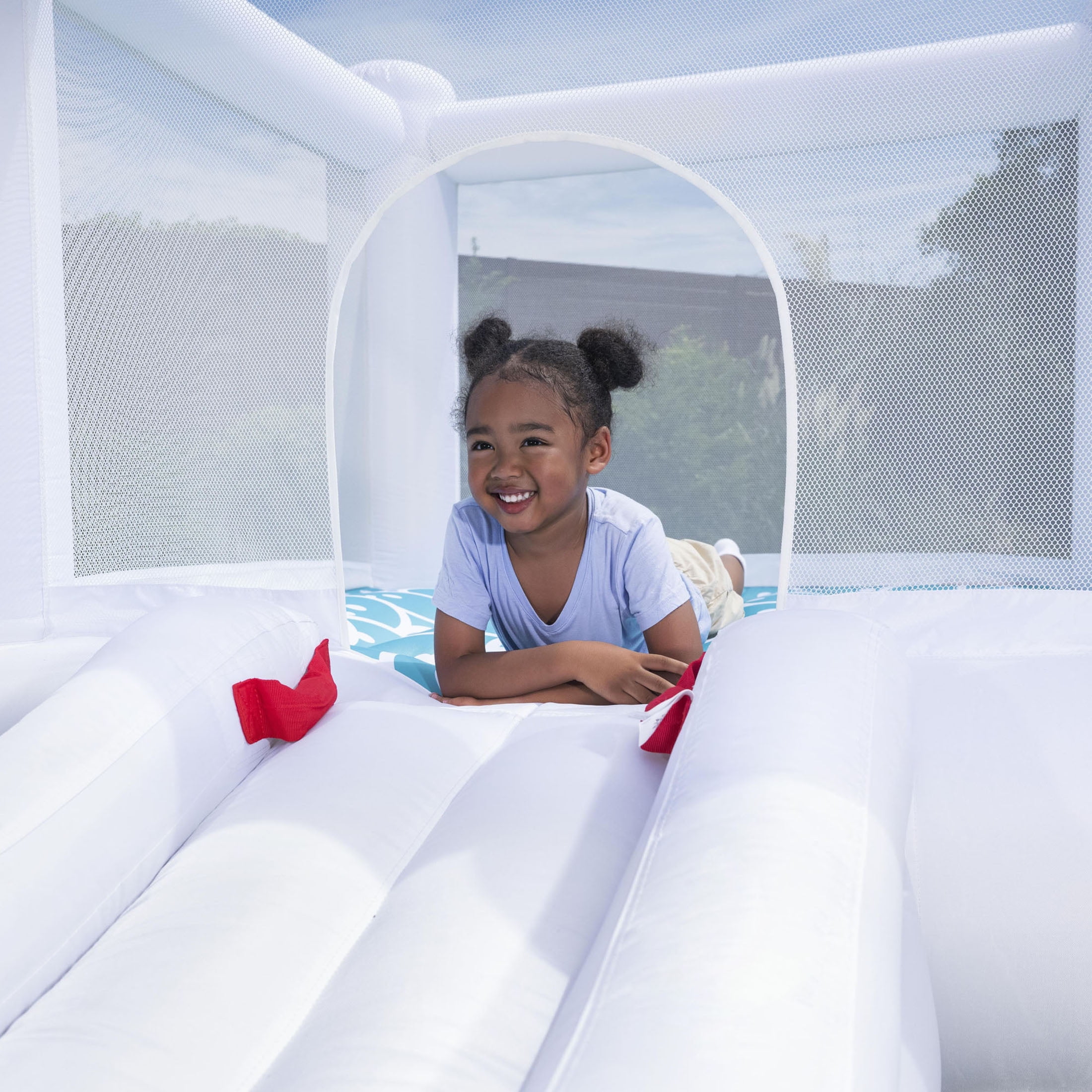 H2OGO! Jump & Joy Kids White Bounce House with Slide and Blower, Indoor/Outdoor, Ages 3+